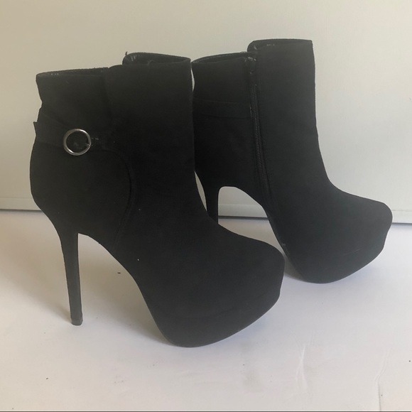 Just Fab / Black / Stiletto Booties - Size 8.5 - Picture 2 of 6